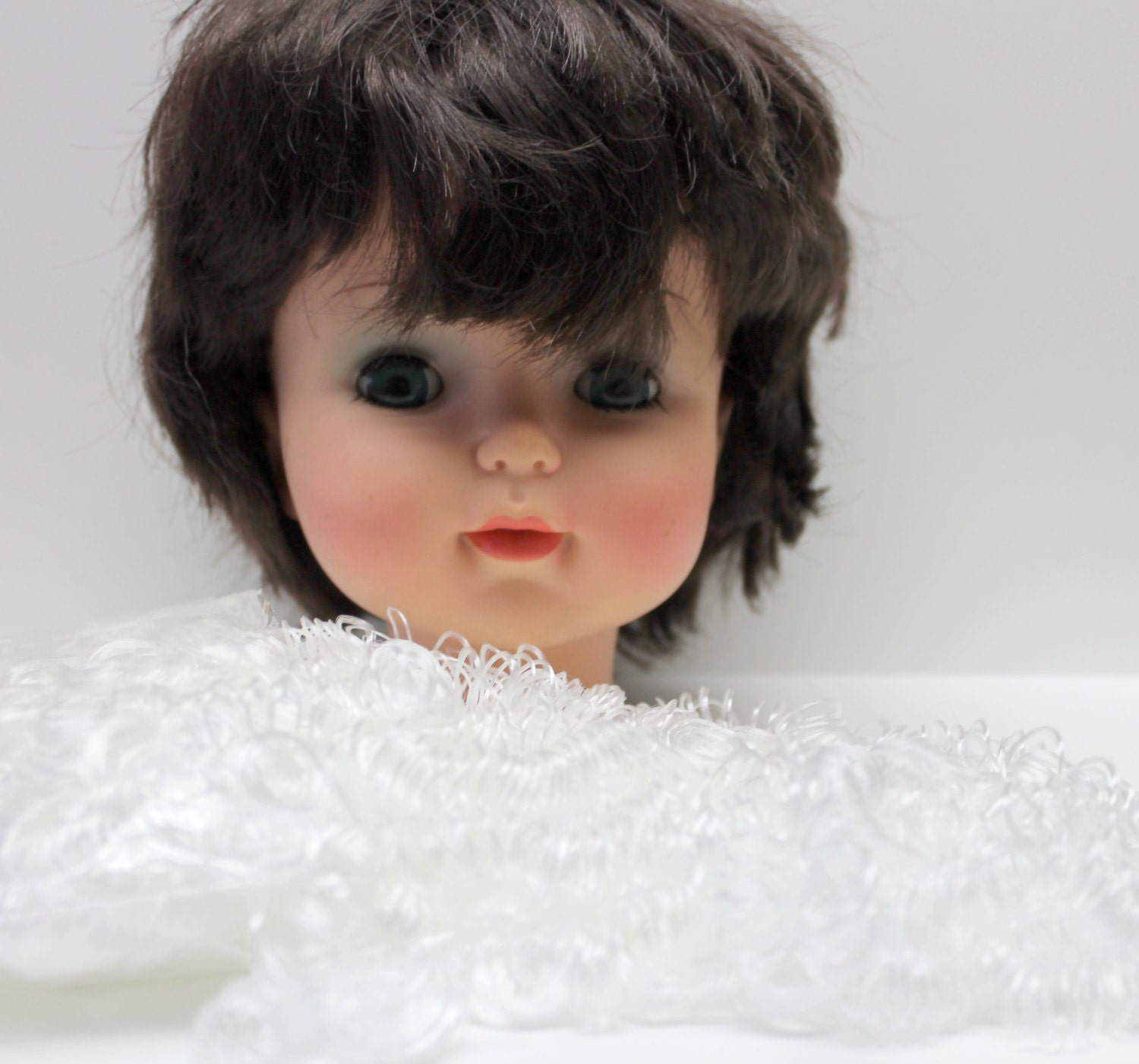 2 oz. pack of pure white curly doll hair by recupefashionnstuff