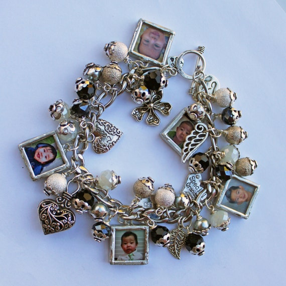 Personalized bracelet photo charm bracelet grandma by MimiandMoi