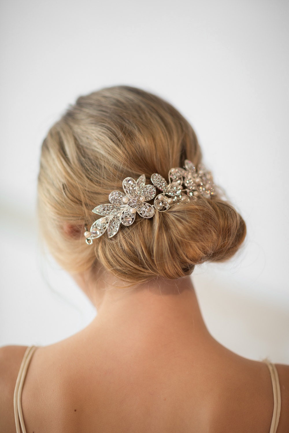 Bridal Head Piece Wedding Hair Swag Bridal Crystal Head