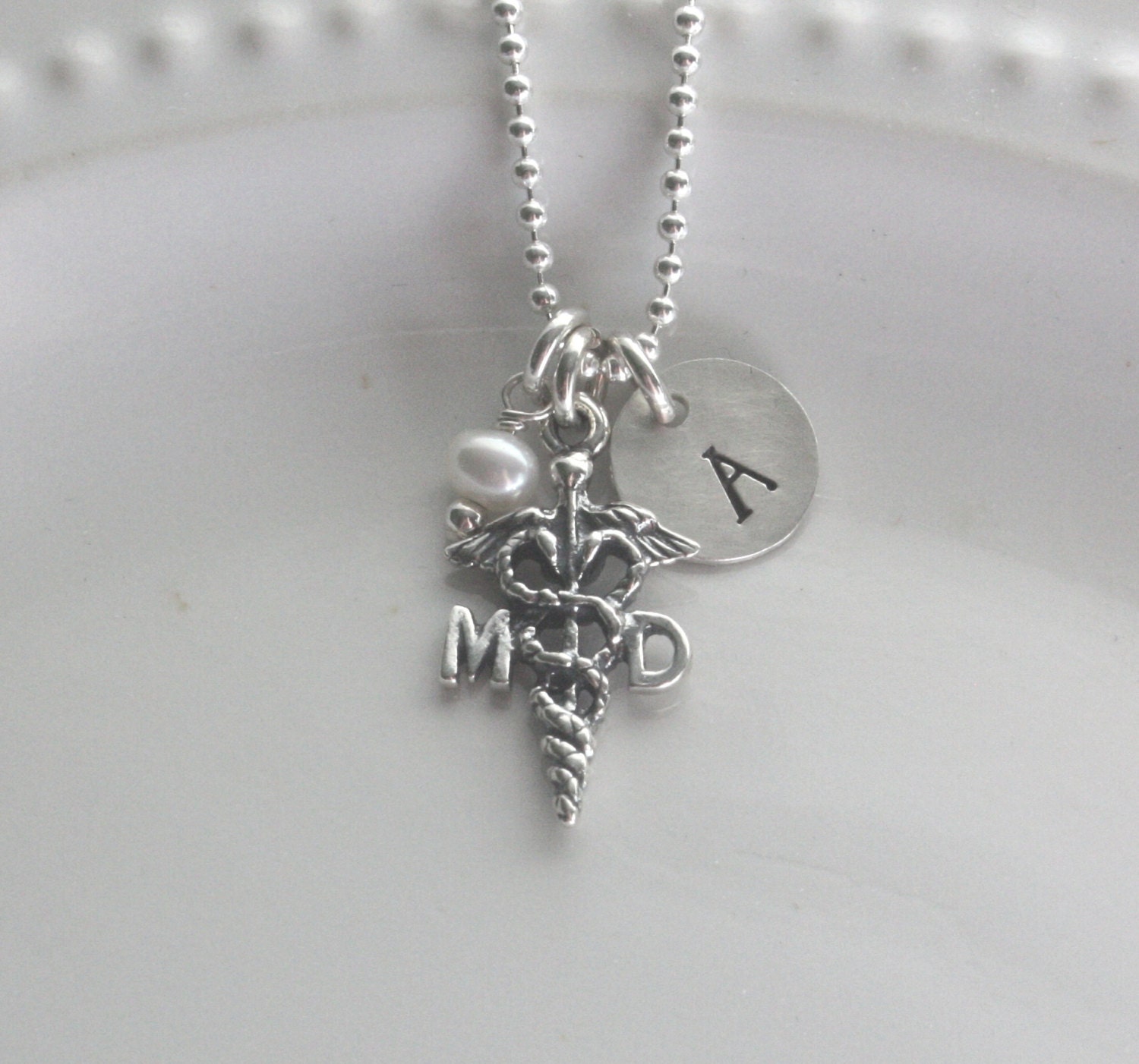 Personalized MD Necklace Custom Doctor Necklace Doctor