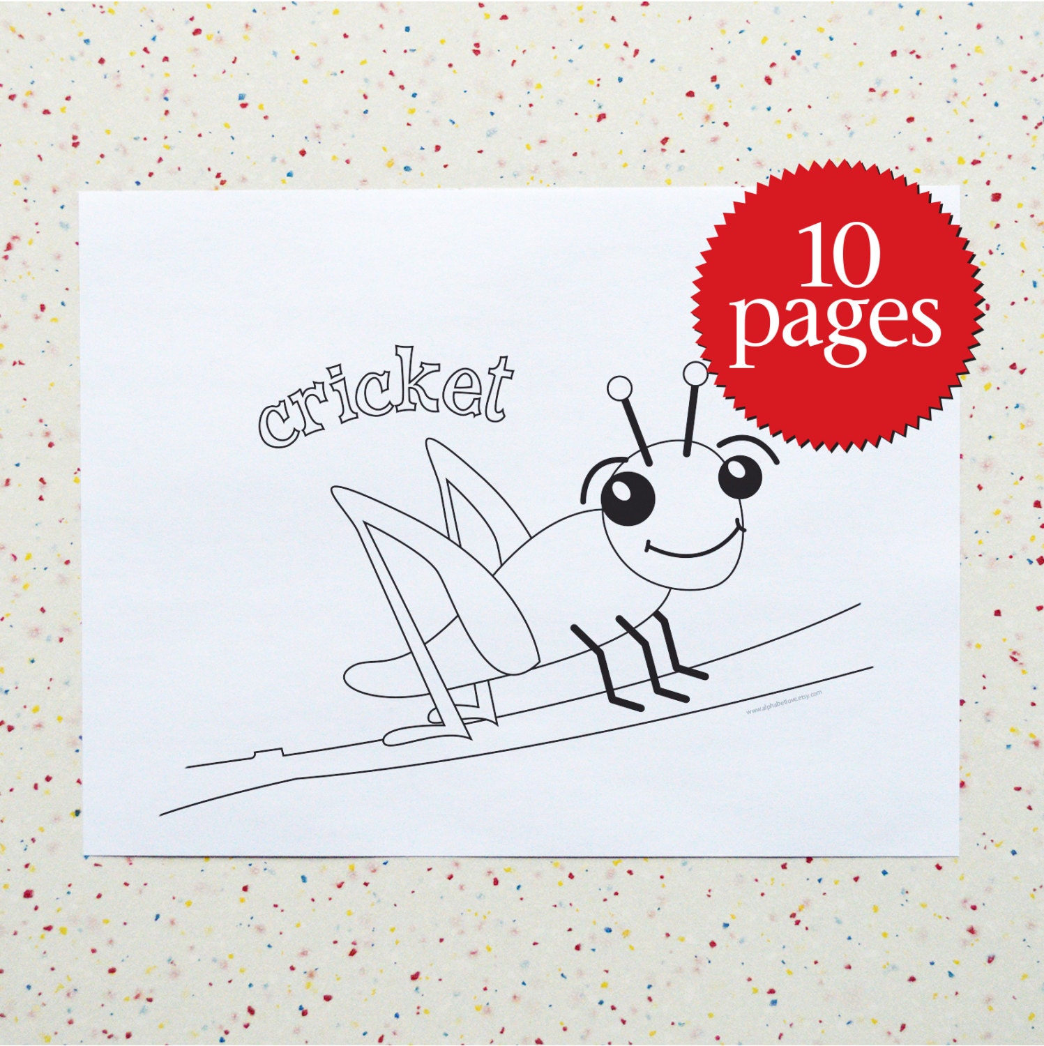 Download Coloring Pages Incredible Insects Cricket Downloadable pdf