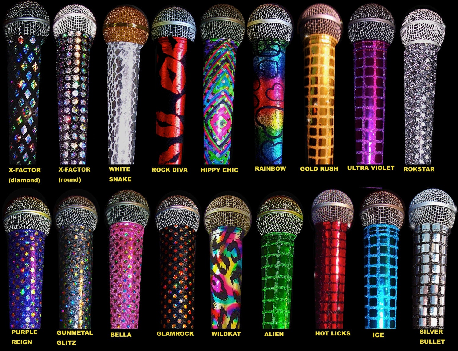 Microphone Cover Skins for CORDLESS Microphones by Peargret