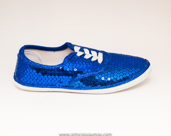 Sequin CVO Royal Blue Canvas Sneakers Tennis by princesspumps