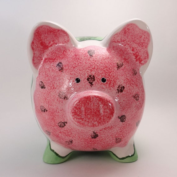 Watermelon Piggy Bank Personalized Ceramic Piggy Bank