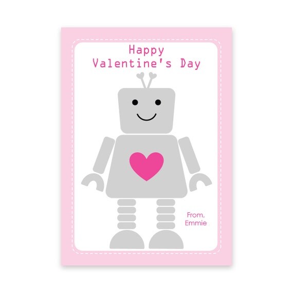 PRINTABLE Robot Valentines Robot Valentine Cards PDF By Nickwilljack Catch My Party