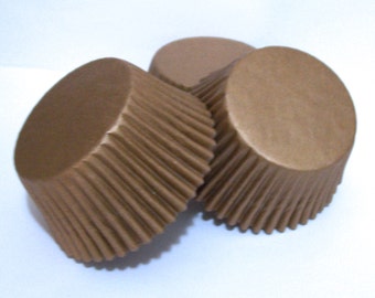 Paper Gold Cupcake Liners- Choose Set of 50 or 100