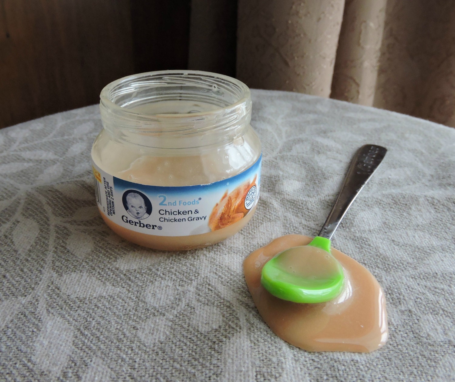 Fake Jar of Baby Food Chicken and Gravy Faux by FakeFoodDecor