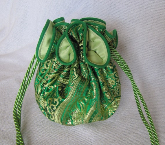 LEPRECHAUN'S POT Luxury Jewelry Bag Brocade by IslandJewelryBags