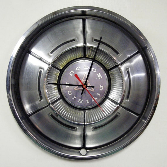 Dodge Hubcap Clock 1970 1971 Charger Challenger by StarlingInk