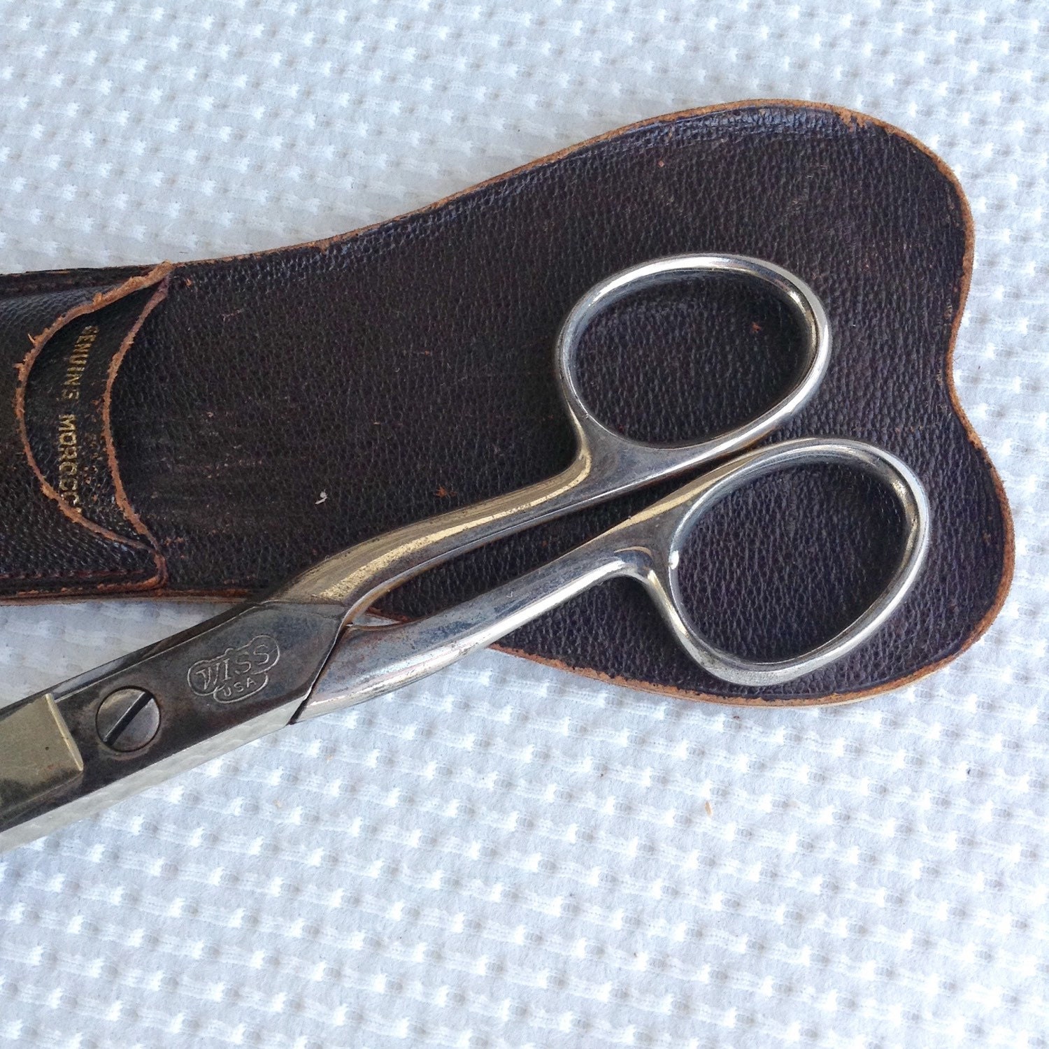 Vintage Wiss Long Scissors Shears Made in USA with Case