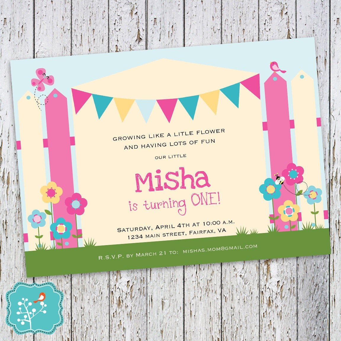 Garden Birthday Invitations Spring Garden Party by FlairandPaper