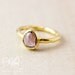 Gold Purple Amethyst Ring- February Birthstone Ring - Organic Shape