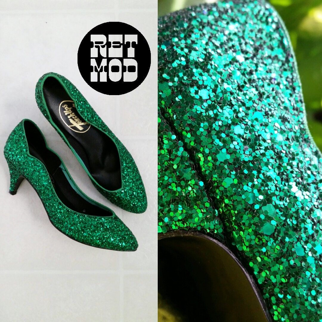 sparkle green shoes