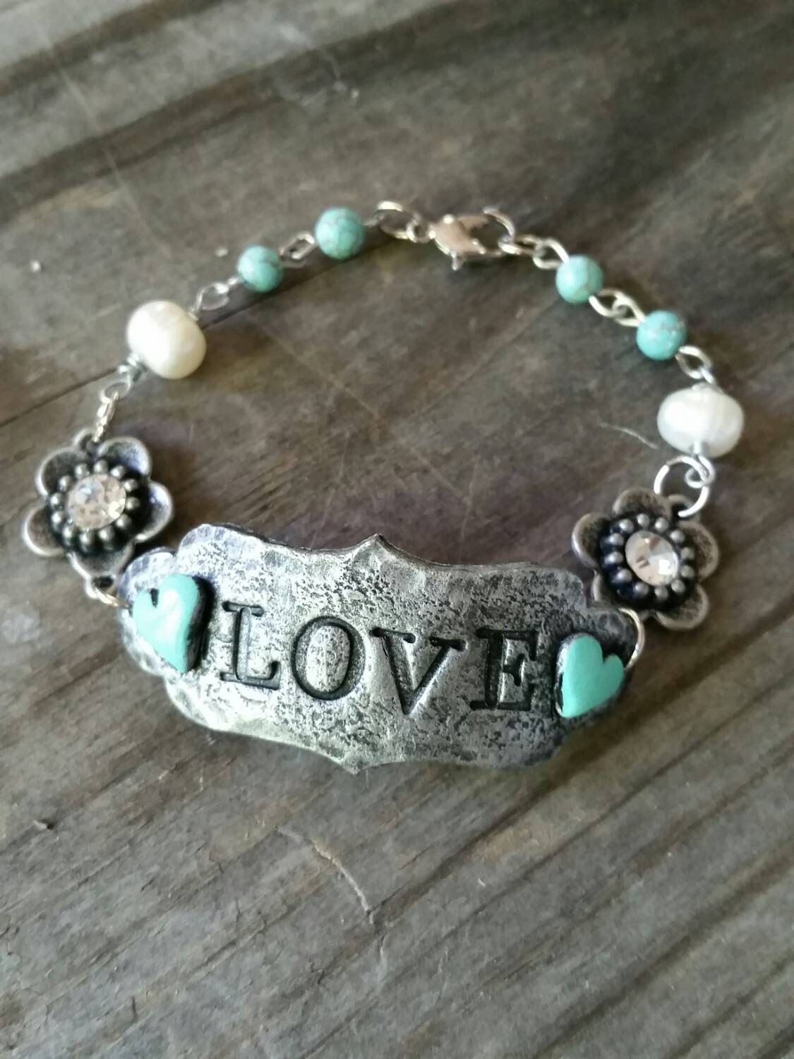 Stamped Silver Customizable Bracelet