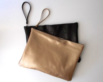 gold oversized clutch bag