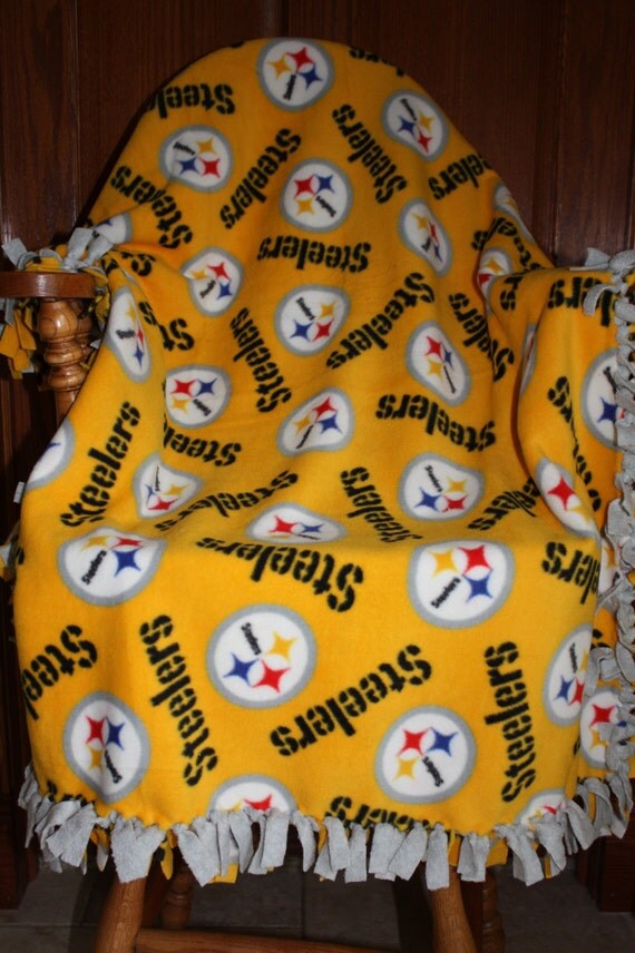 Steelers Fleece Blanket/Pittsburgh/Lap by GrannyRRRR on Etsy