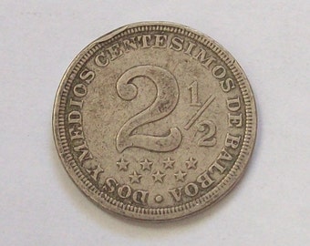 1907 2.5 Cent Panama Coin Unusual Denomination