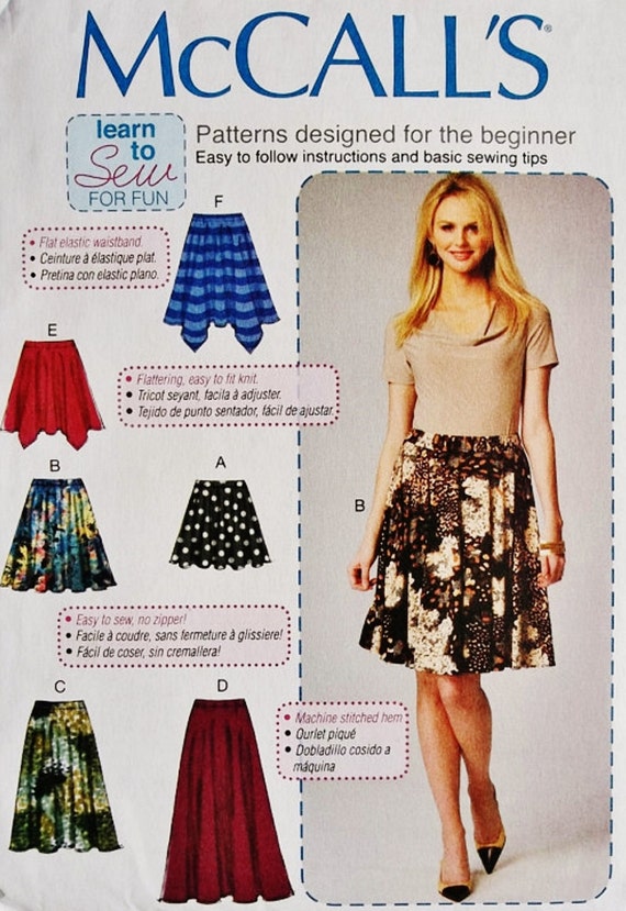 A Learn to Sew Pattern McCall's Pattern 6994 Easy Skirt by blue510