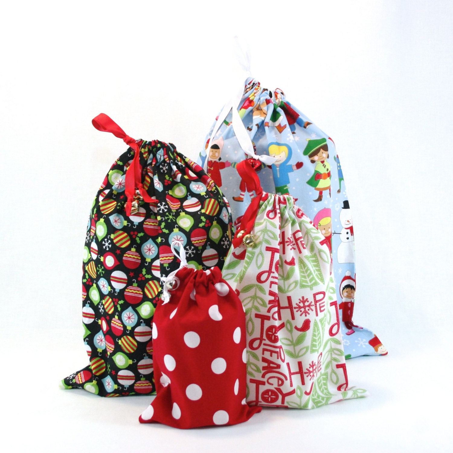 cloth christmas gift bag set of 4 various sizes cloth christmas gift bag set of 4 various sizes