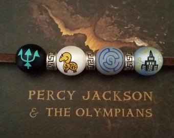 Percy Jackson necklace, camp half blood, lightning theif, beaded necklace
