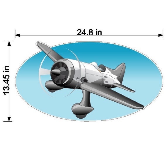 Airplane Sticker Peel and Stick Repositionable Airplane Wall