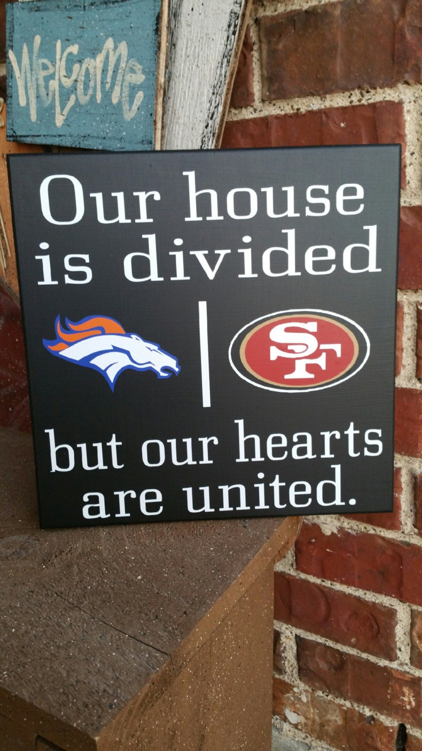 Personalized NFL House Divided Sign by vinylupyourspace on Etsy