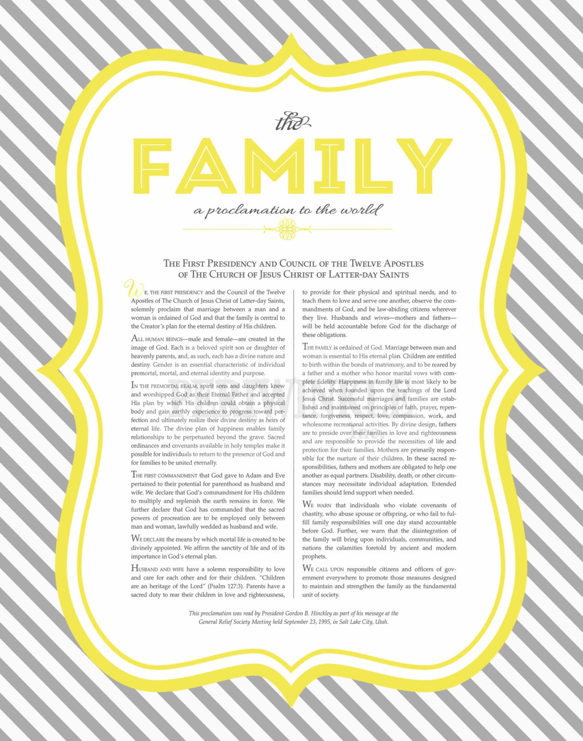 LDS Family Proclamation-Printable-Instant by periwinkleinc on Etsy