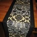 Table Runner, Modern Black and White Paisley
