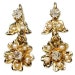 Antique Victorian Diamond Floral Earrings Pearl Yellow Gold ref.10266-4284