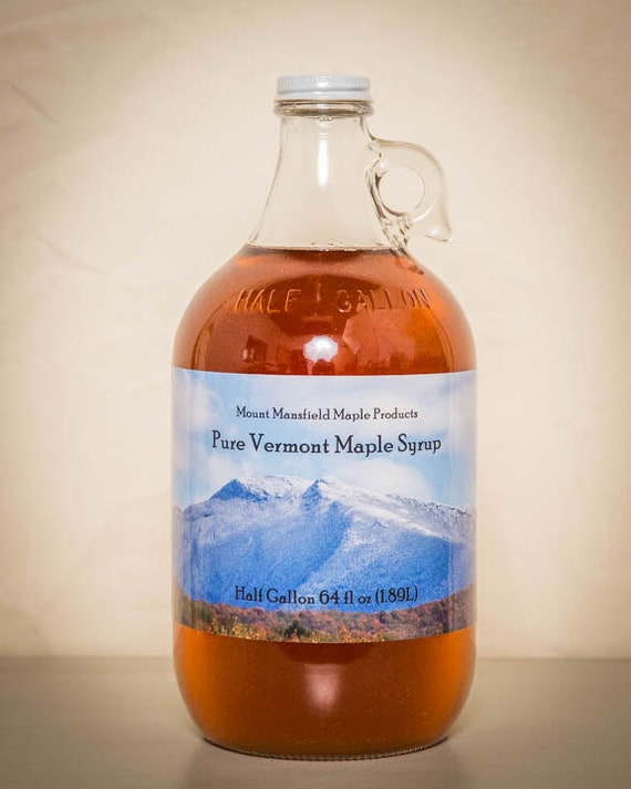 1 Gallon GLASS BOTTLE 100 Pure Vermont Maple Syrup Any