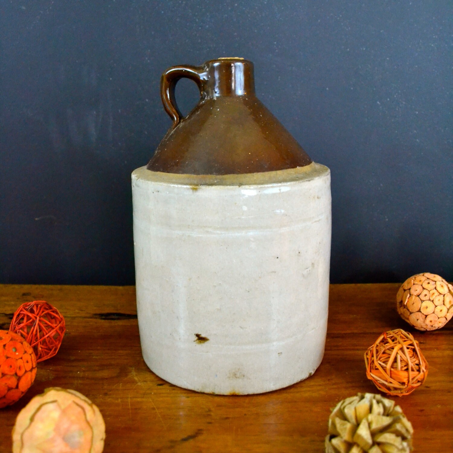 Stoneware Jug Vintage Moonshine Jug Salt Glazed Jug Pottery