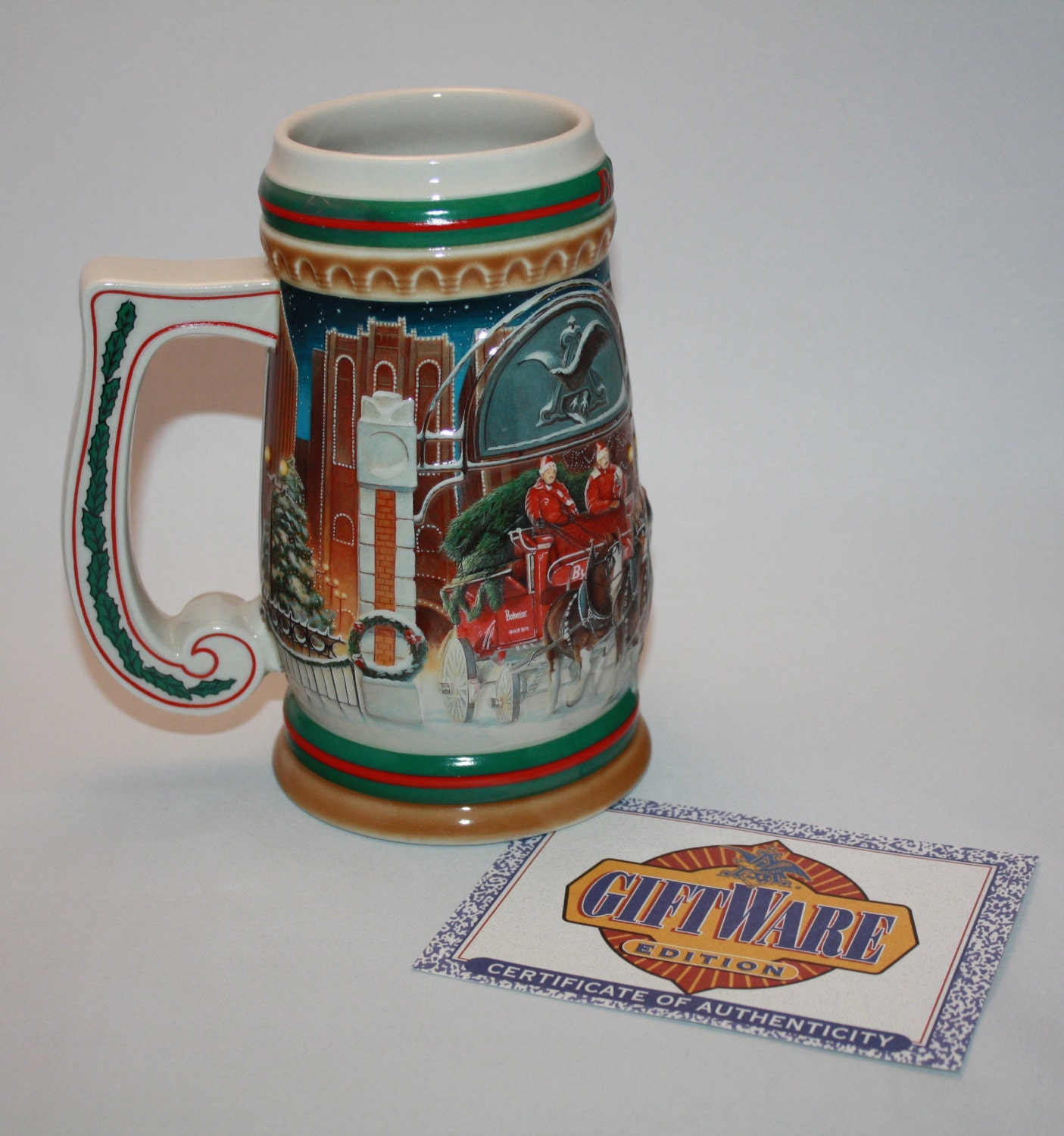 1997 Budweiser Holiday Stein MINT CONDITION by DeeFraserTopShelf
