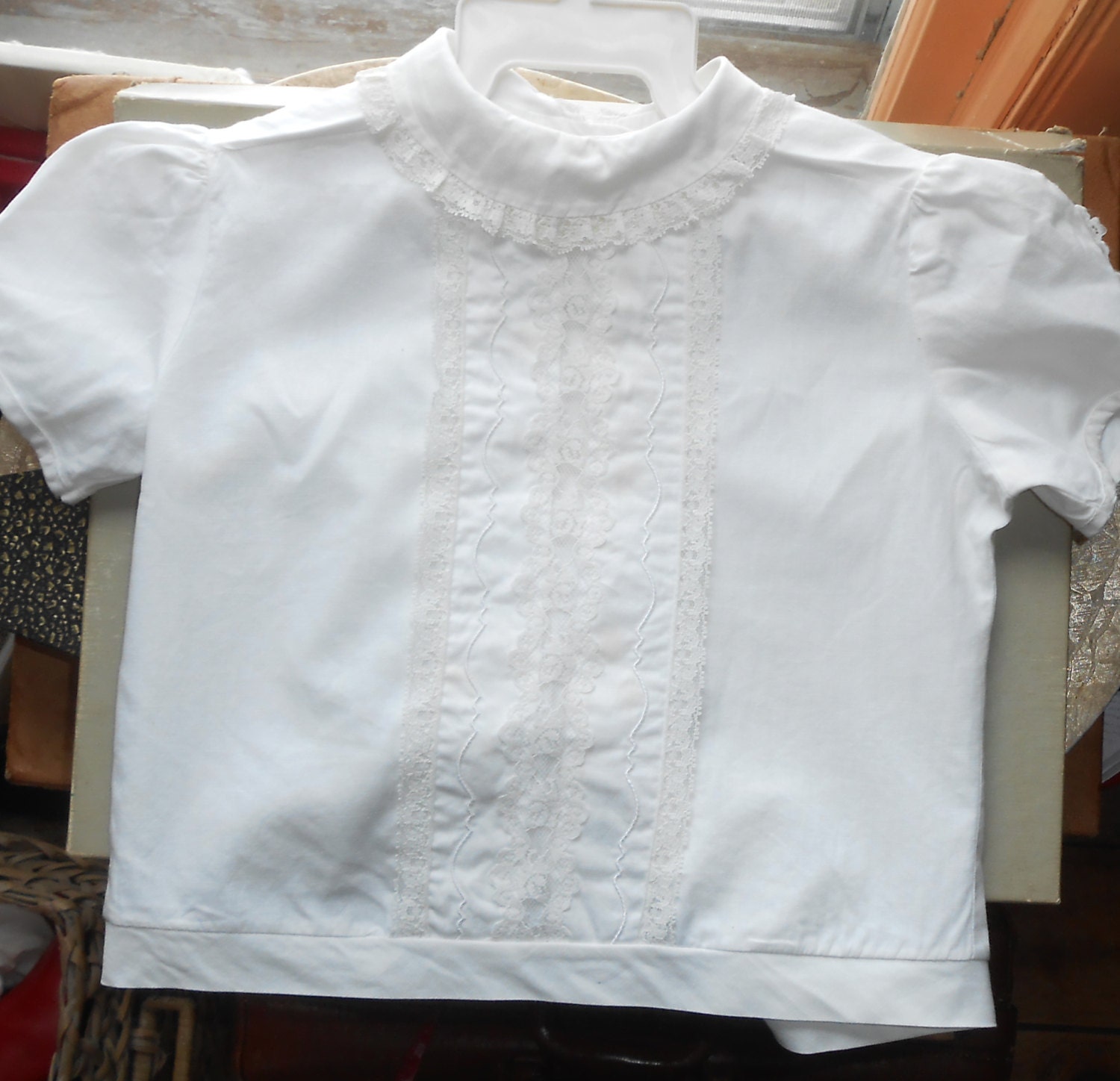 Girls white blouse puffed sleeves for sale