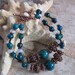 Crete in Moonlight - Moonstone and Chrysocolla Bracelet