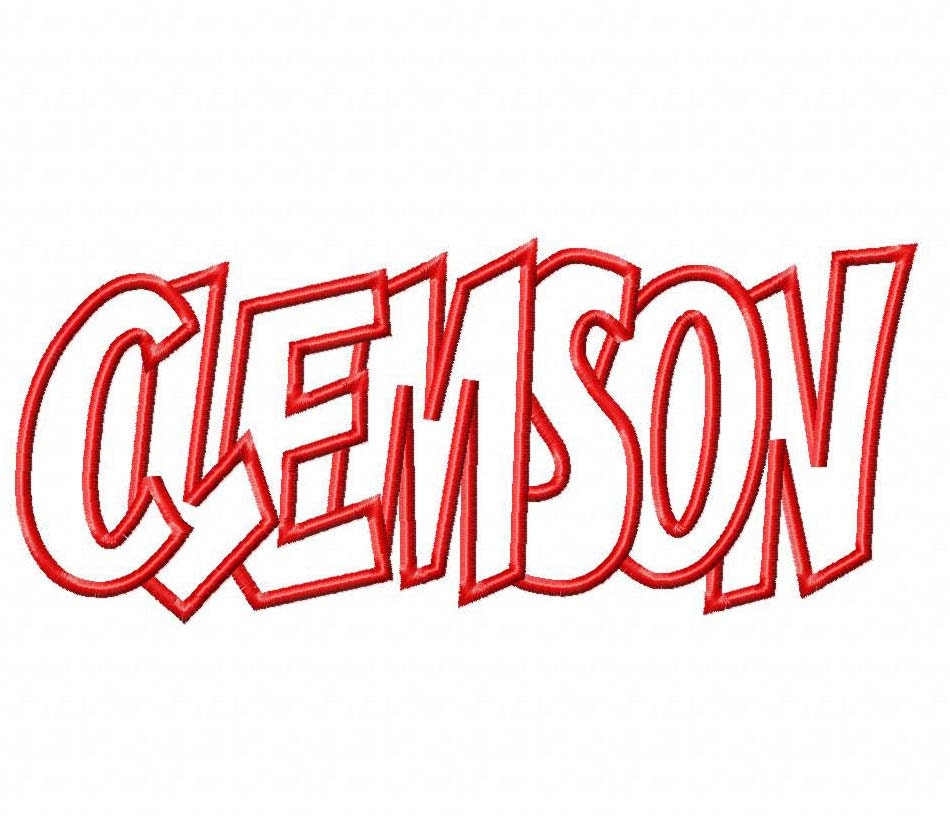 Clemson embroidery machine applique design 10828 Clemson embroidery machine applique design 10828