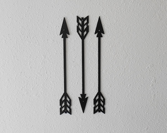Arrows / Metal Art / Wall Decor / Set of Three / Home Decor / Arrow head / Archery / 2nd Design