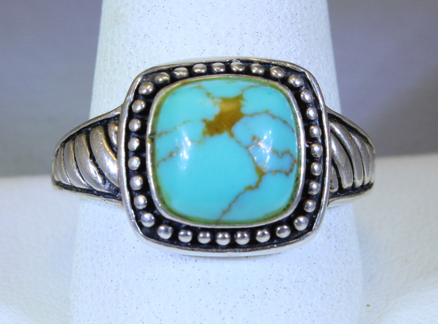 Turquoise Sterling Silver Ring QVC Designer JC