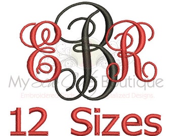 Fishtail Satin Stitch Font Embroidery Design Fonts For