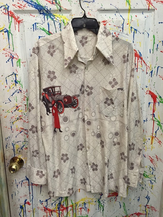 mens vintage button down shirt