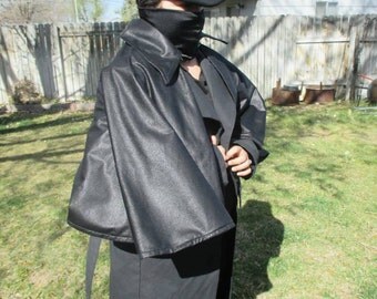 Bloodborne Hunter Cosplay Costume Replica Duster Jacket, Capelet, Vest, and Cowl Face Mask Made to Order