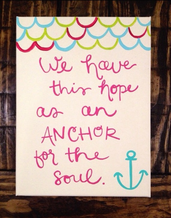 Items Similar To Hope As An Anchor For The Soul Scripture Quote Wall 