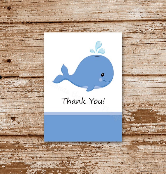 Printable Whale Favor Tags Gift Tags by DIYCelebrateShoppe