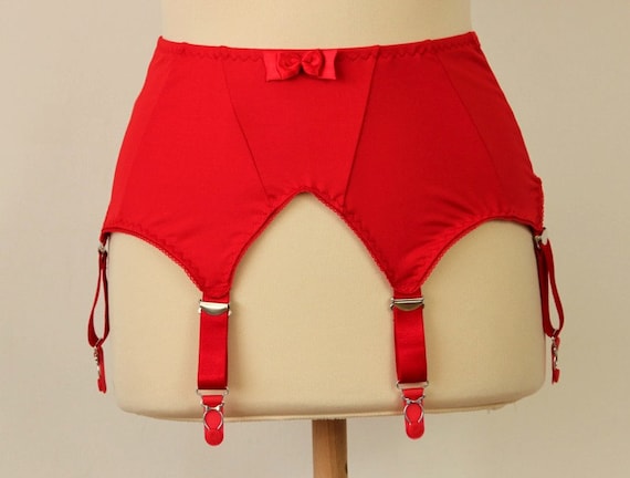 red narrow suspender belt ideas