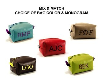 Large - CREATE YOUR OWN Color Combo - Vinyl Monogrammed Toiletry Bag