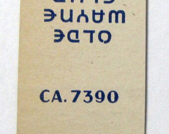 1940s Olde Wayne Club Detroit Michigan Phone CA 7390