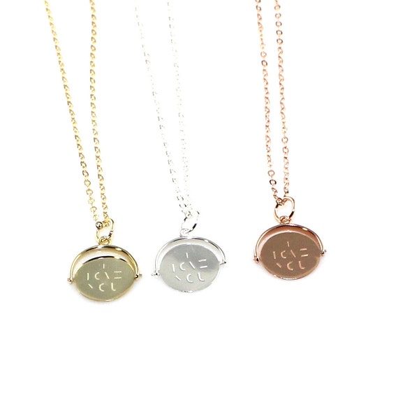 I Love You Necklace Spinner Necklace Layering Necklace I Love You Necklace Spinner Necklace Layering Necklace