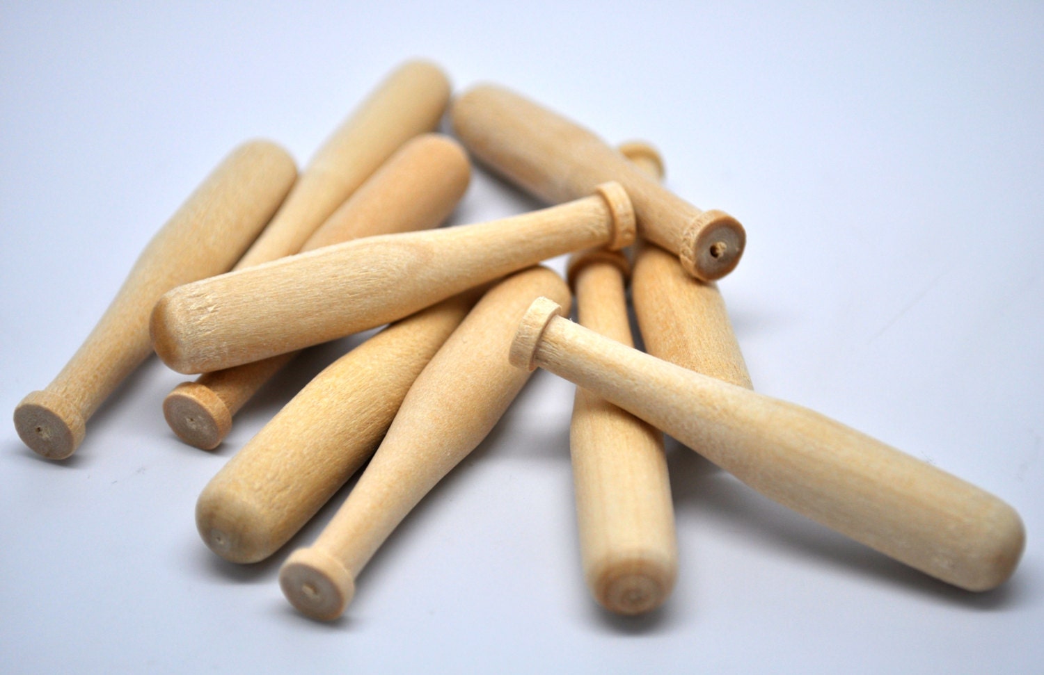 WOODEN BASEBALL bats Qty 10 Craft Supply Baseball party