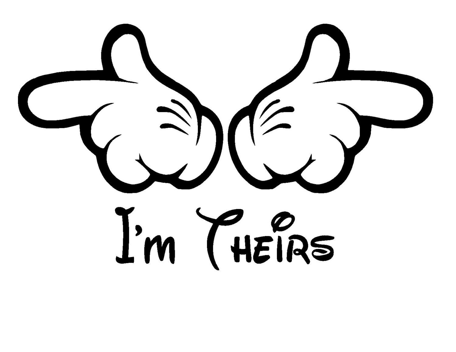 I'm Theirs Iron On Vinyl Decal