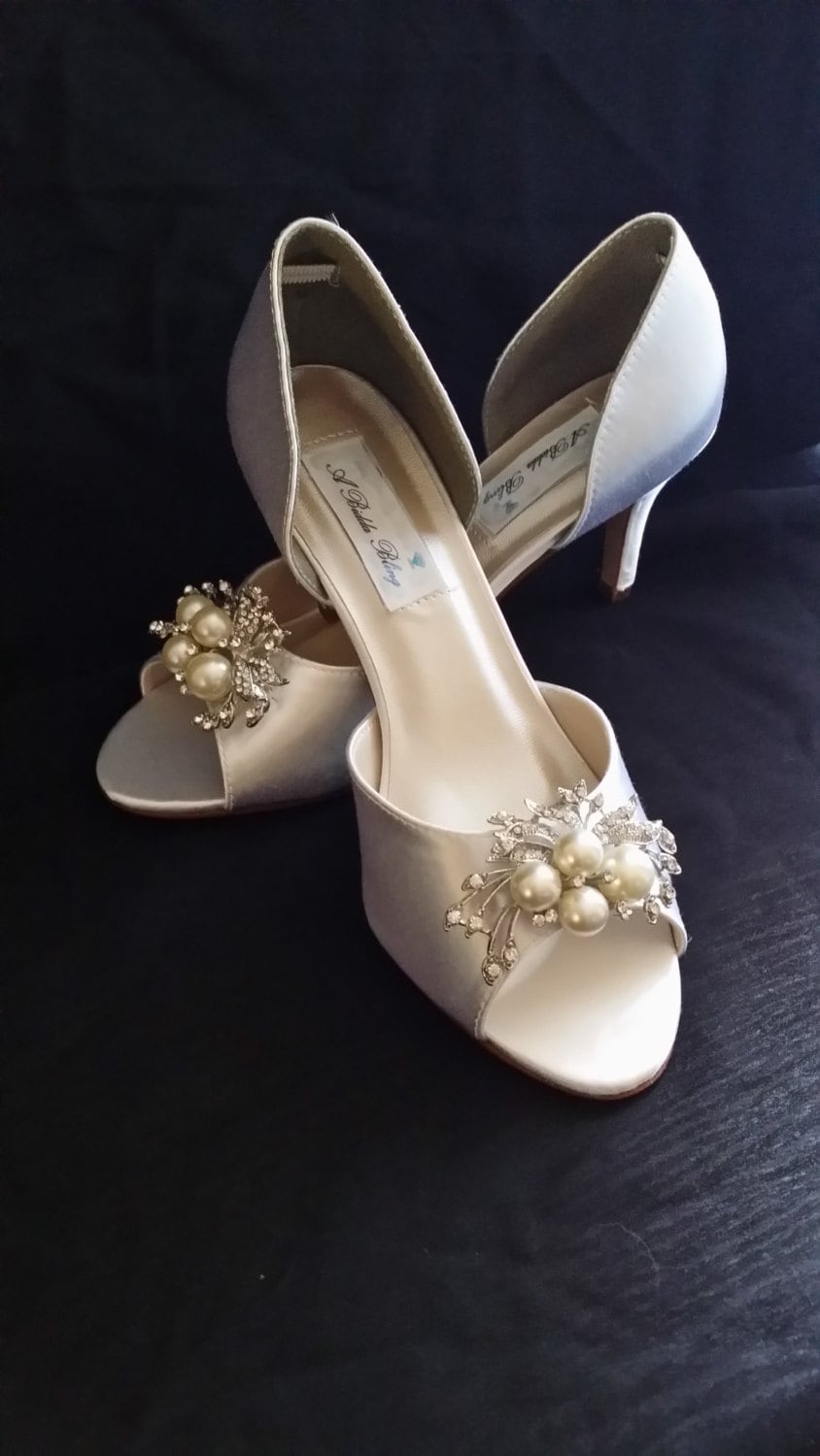 Wedding Shoes with Pearl and Crystal Design Over 100 Custom
