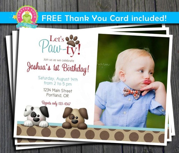 Puppy Party Invitation / Puppy Invitation / Puppy Birthday Invitation / Puppy Party / Puppy Birthday / Puppy Dog Il_570xn